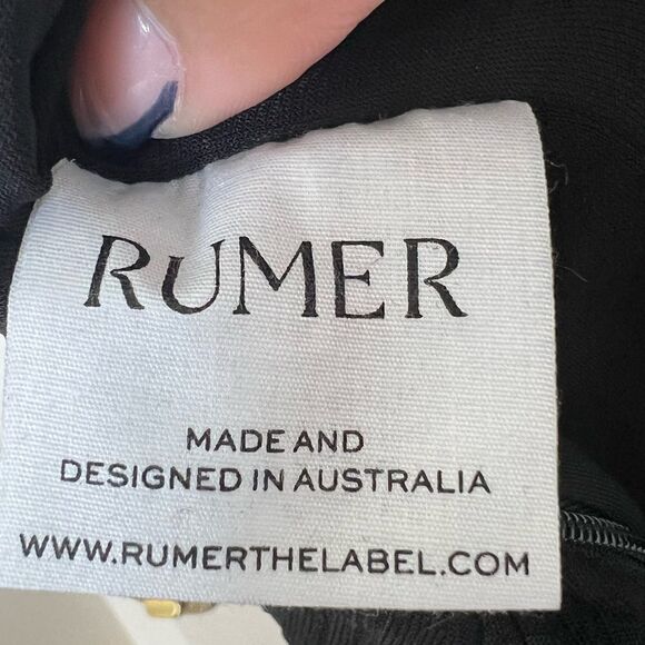 Rumer The Label x Revolve Black Sorrento Criss Cross Halter Maxi Dress Large - Picture 11 of 12